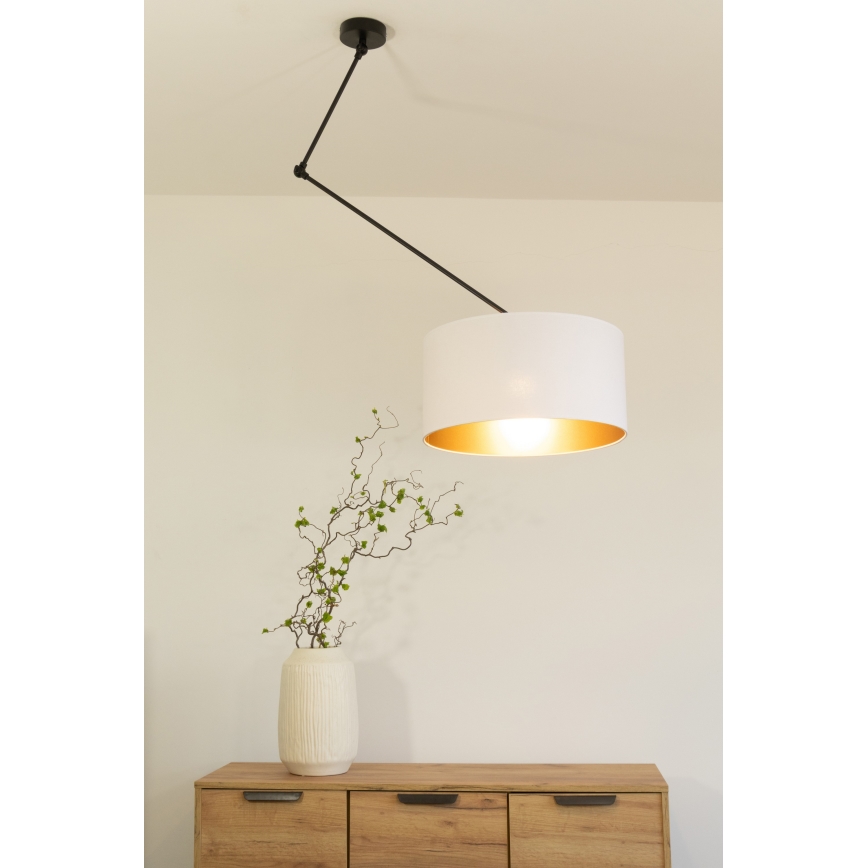 LED állítható csillár rúddal GORTA 1xE27/60W/230V fehér/arany