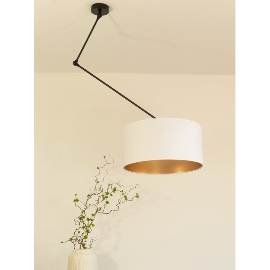 LED állítható csillár rúddal GORTA 1xE27/60W/230V fehér/arany