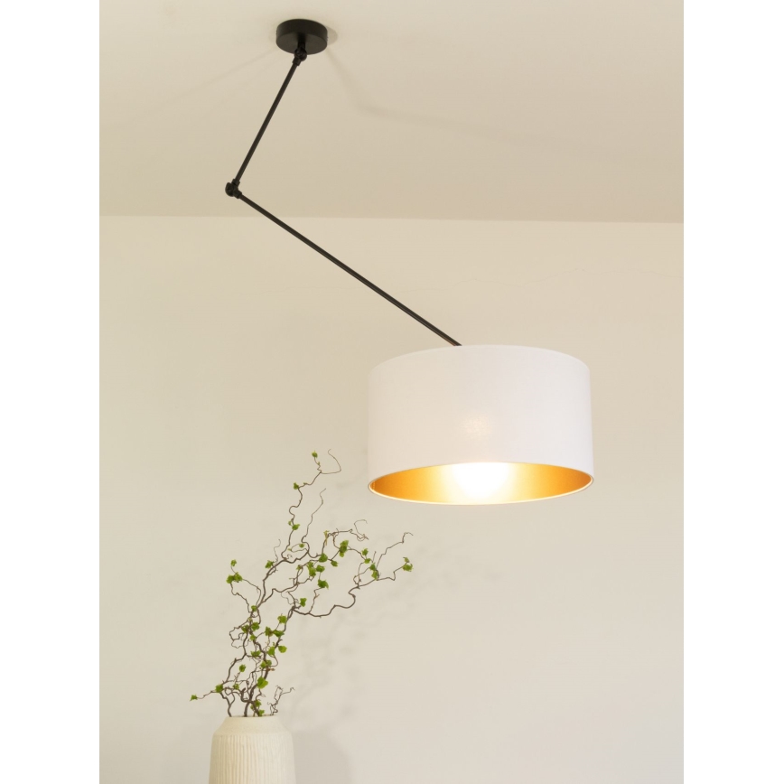 LED állítható csillár rúddal GORTA 1xE27/60W/230V fehér/arany