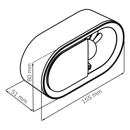 LED állítható fényerejű éjszakai lámpa ébresztőórával BUNNY LED/1,2W/5V 3000K