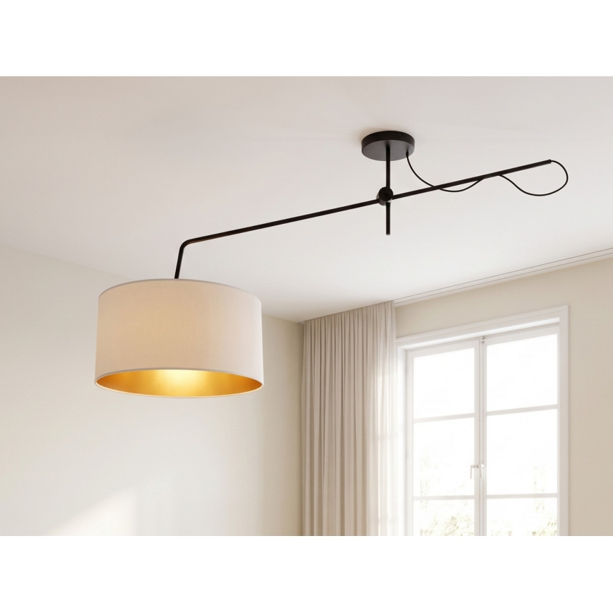 LED állítható felületre szerelhető csillár VENICE 1xE27/60W/230V bézs/arany