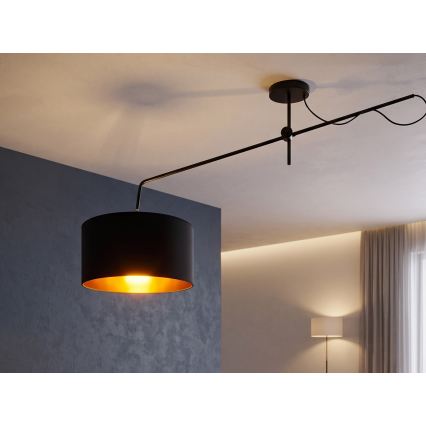 LED állítható felületre szerelhető csillár VENICE 1xE27/60W/230V fekete/arany