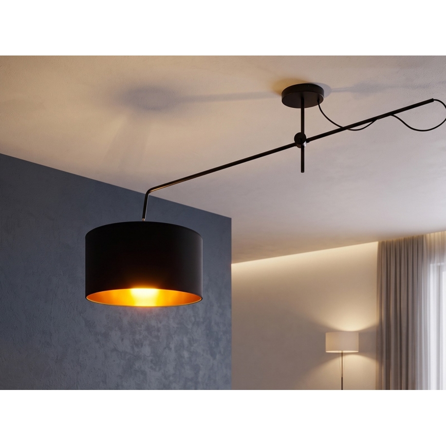 LED állítható felületre szerelhető csillár VENICE 1xE27/60W/230V fekete/arany
