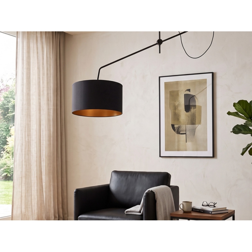 LED állítható felületre szerelhető csillár VENICE 1xE27/60W/230V fekete/arany
