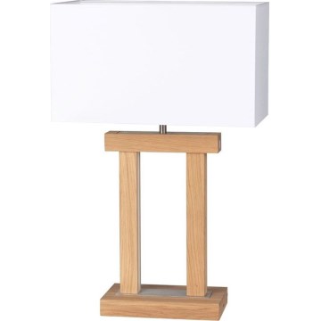 LED állítható fényerejű asztali lámpa HAKON 1xE27/40W+2xLED/7,5W/230V 55 cm tölgy