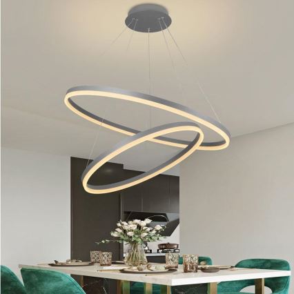 LED Fényerőszabályzós csillár kábellel LED/100W/230V 3000-6500K átm. 80 cm + távirányító