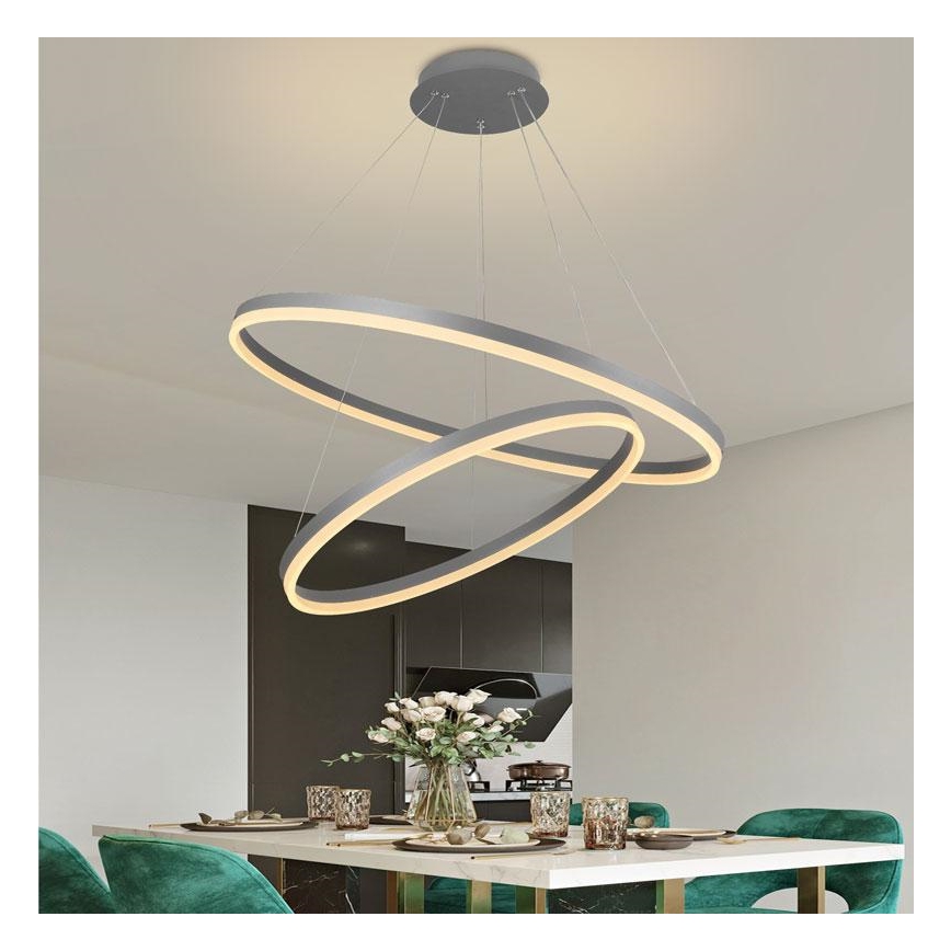 LED Fényerőszabályzós csillár kábellel LED/100W/230V 3000-6500K átm. 80 cm + távirányító