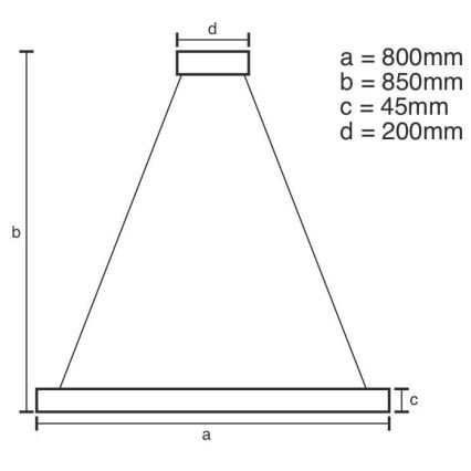 LED Fényerőszabályzós csillár kábellel LED/100W/230V 3000-6500K átm. 80 cm + távirányító