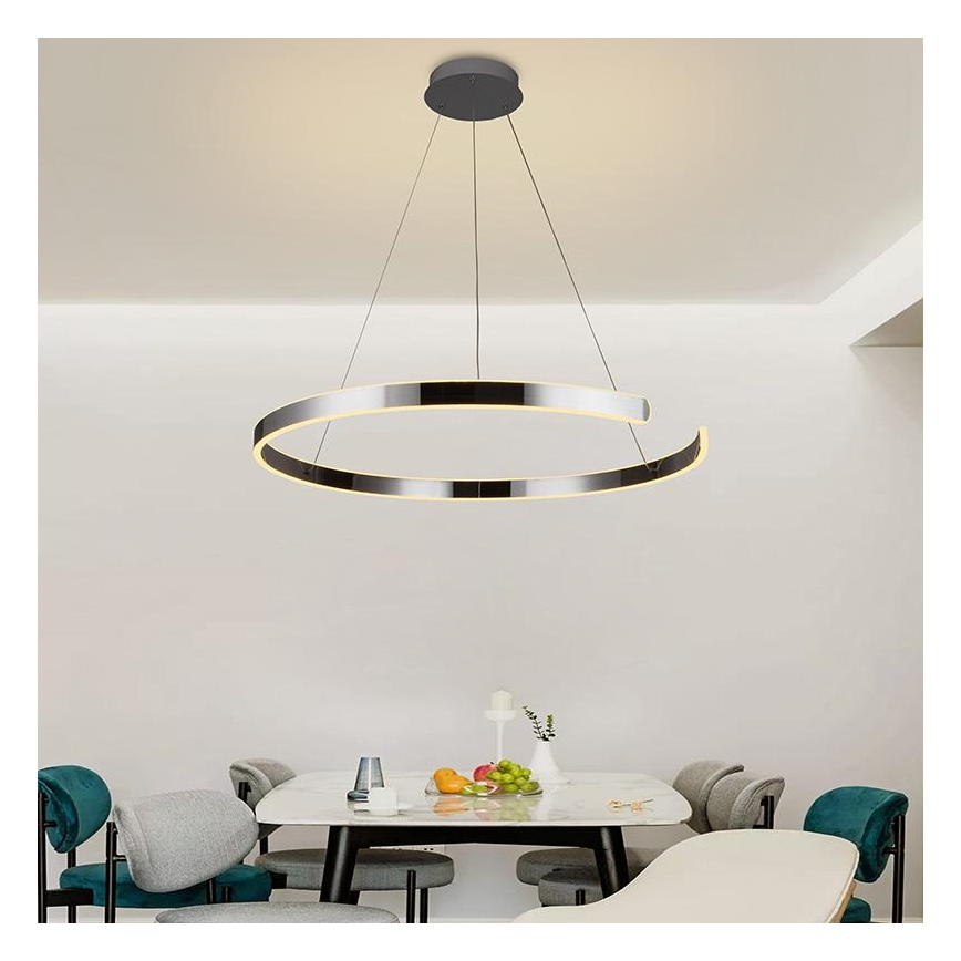 LED Fényerőszabályzós csillár kábellel LED/100W/230V 3000-6500K átm. 80 cm + távirányító