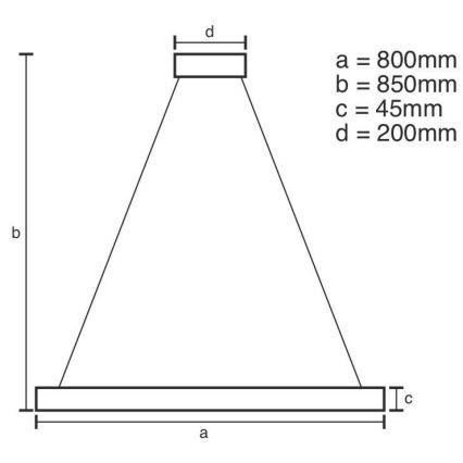 LED Fényerőszabályzós csillár kábellel LED/100W/230V 3000-6500K átm. 80 cm + távirányító