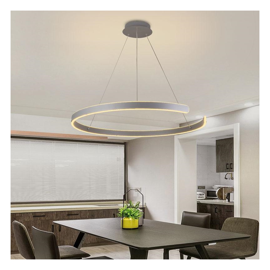 LED Fényerőszabályzós csillár kábellel LED/100W/230V 3000-6500K átm. 80 cm + távirányító