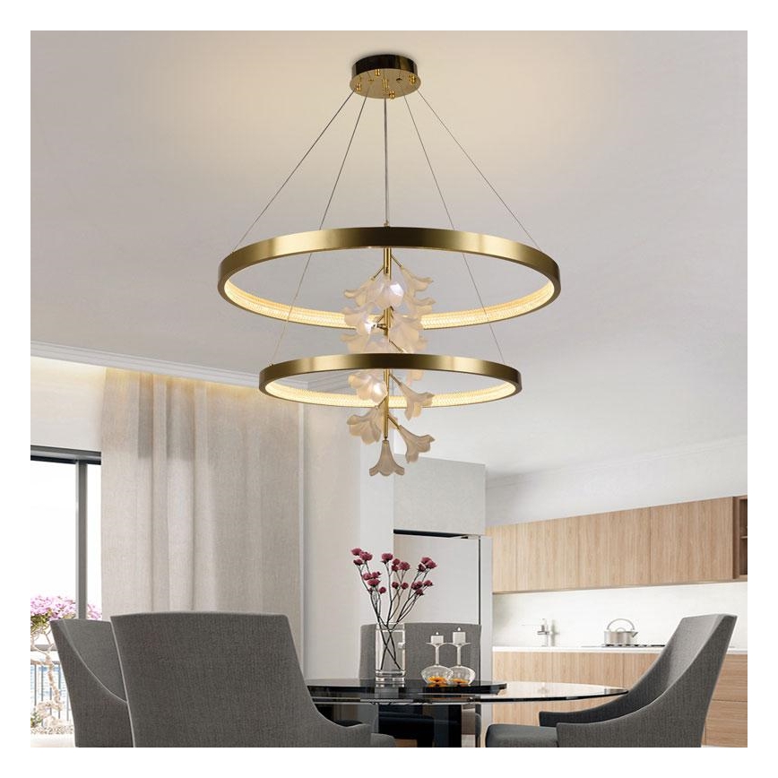 LED Fényerőszabályzós csillár kábellel LED/100W/230V 3000-6500K + távirányító