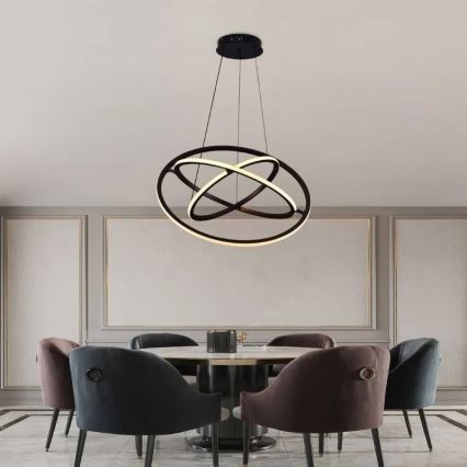 LED állítható fényerejű csillár kábellel LED/105W/230V 3000-6500K átm. 60 cm + távirányító