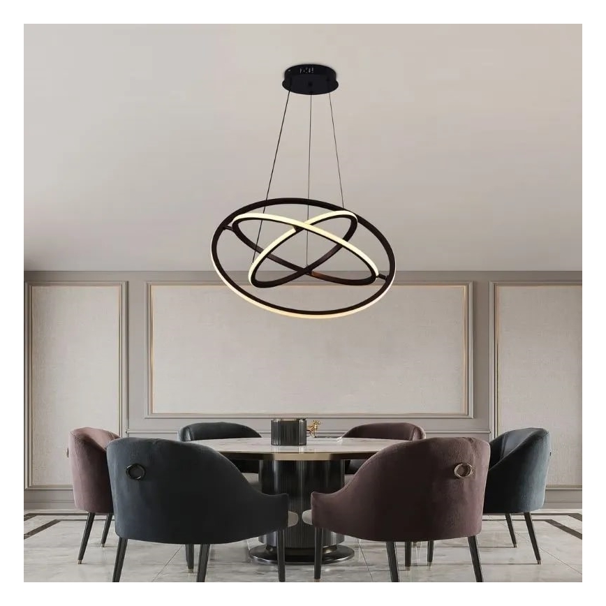 LED állítható fényerejű csillár kábellel LED/105W/230V 3000-6500K átm. 60 cm + távirányító