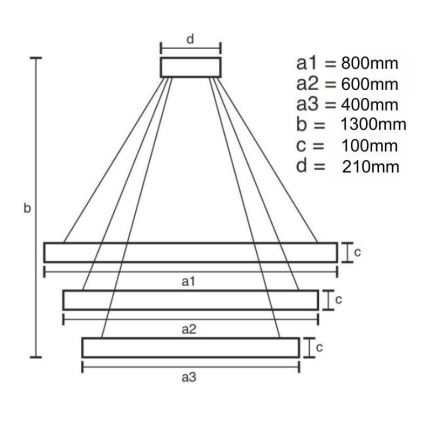LED dimmelhető kristály csillár kábelre LED/115W/230V 3000-6500K króm/arany + távirányító