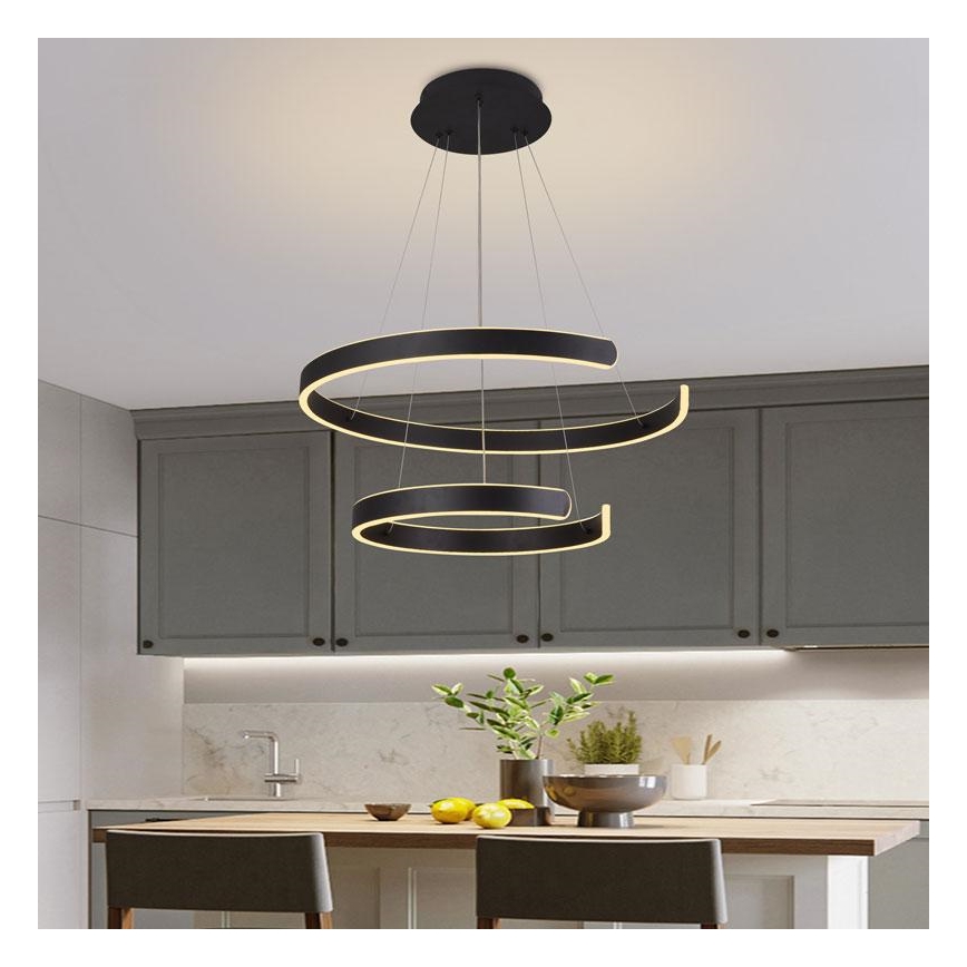 LED Fényerőszabályzós csillár kábellel LED/120W/230V 3000-6500K átm. 60 cm + távirányító