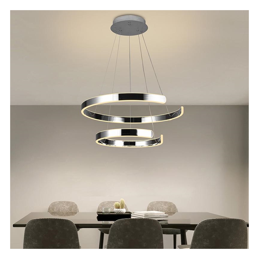 LED Fényerőszabályzós csillár kábellel LED/120W/230V 3000-6500K átm. 60 cm + távirányító