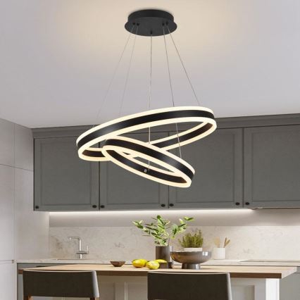 LED Fényerőszabályzós csillár kábellel LED/135W/230V 3000-6500K átm. 60 cm + távirányító