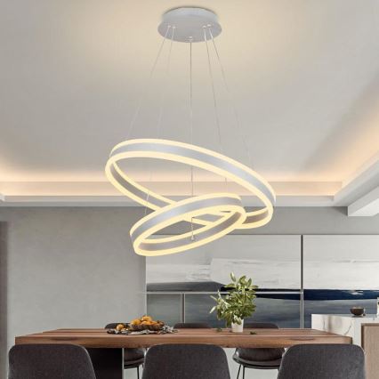 LED Fényerőszabályzós csillár kábellel LED/135W/230V 3000-6500K átm. 60 cm + távirányító