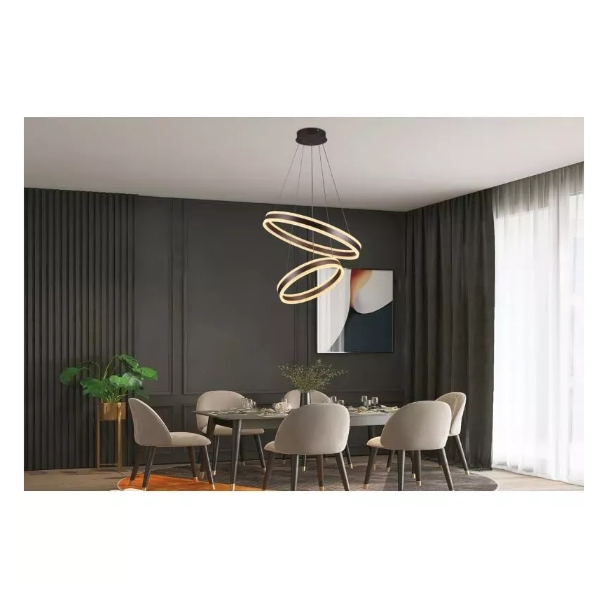 LED Fényerőszabályzós csillár kábellel LED/135W/230V 3000-6500K átm. 60 cm + távirányító