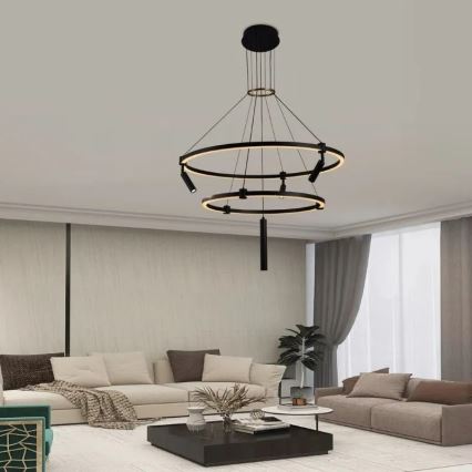 LED Fényerőszabályzós csillár kábellel LED/140W/230V 3000-6500K + távirányító