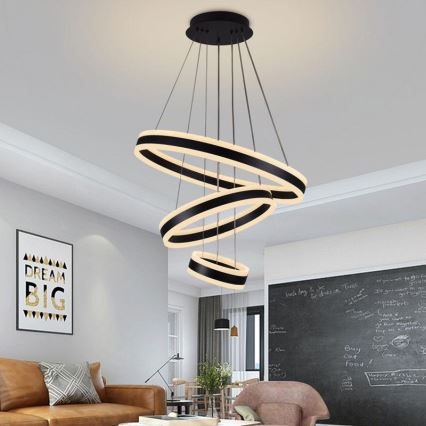 LED Fényerőszabályzós csillár kábellel LED/165W/230V 3000-6500K átm. 60 cm + távirányító