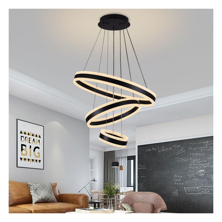 LED Fényerőszabályzós csillár kábellel LED/165W/230V 3000-6500K átm. 60 cm + távirányító