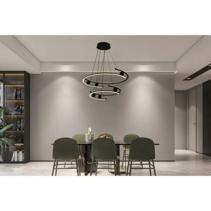 LED Fényerőszabályzós csillár kábellel LED/170W/230V 3000-6500K átm. 80 cm + távirányító