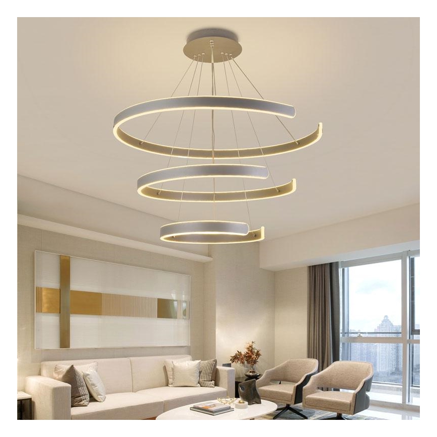LED Fényerőszabályzós csillár kábellel LED/220W/230V 3000-6500K átm. 80 cm + távirányító