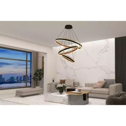 LED Fényerőszabályzós csillár kábellel LED/240W/230V 3000-6500K átm. 80 cm + távirányító