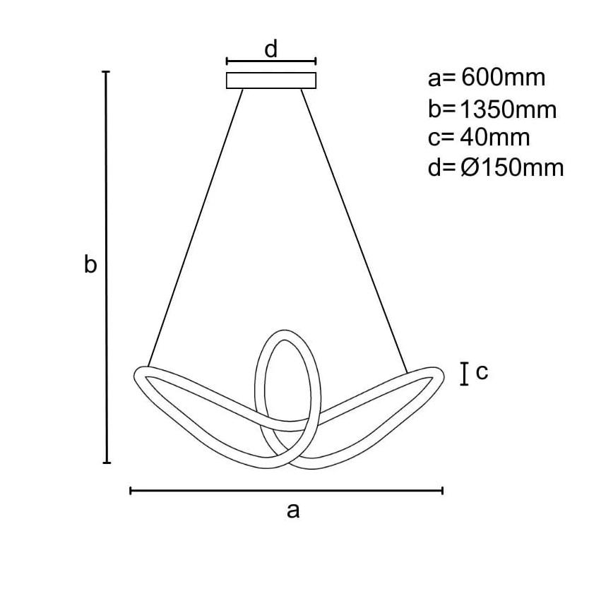 LED Fényerőszabályzós csillár kábellel LED/25W/230V 3000-6500K + távirányító