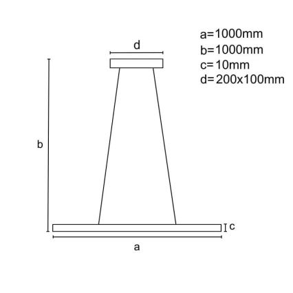 LED Fényerőszabályzós csillár kábelen LED/40W/230V 3000-6500K fehér + távirányító