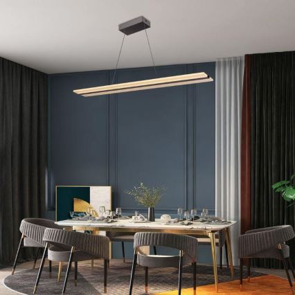 LED Fényerőszabályzós csillár kábelen LED/40W/230V 3000-6500K króm + távirányító
