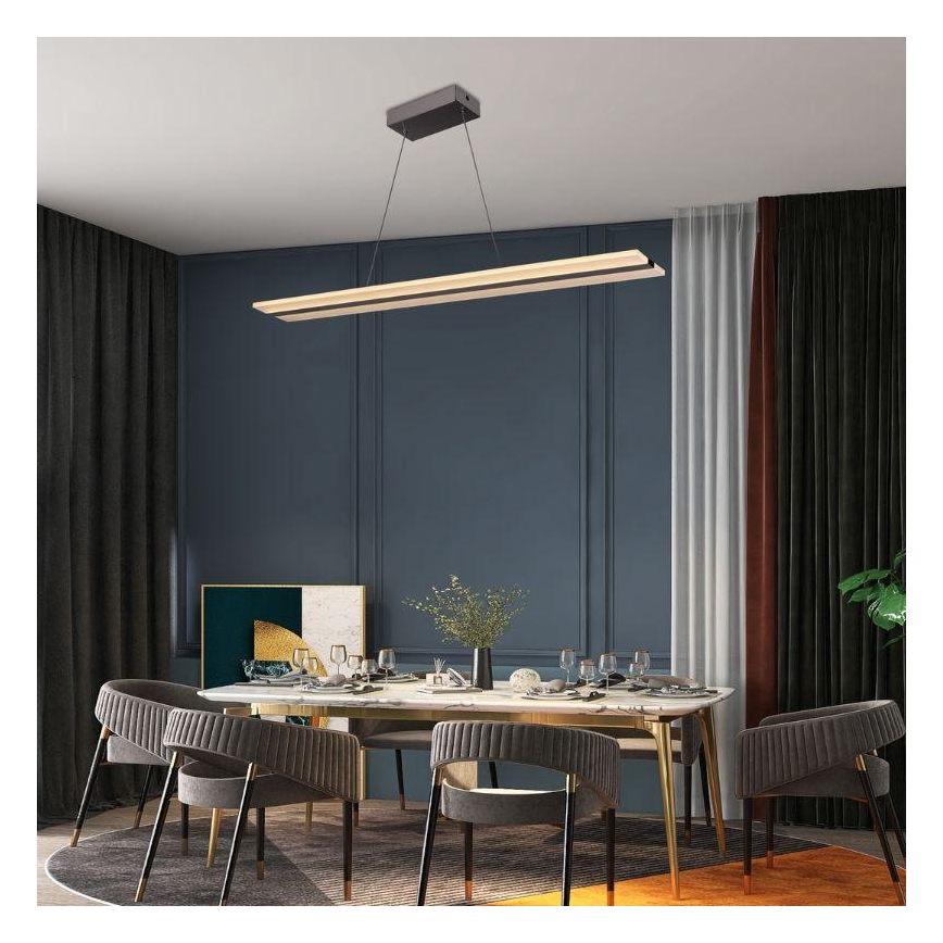 LED Fényerőszabályzós csillár kábelen LED/40W/230V 3000-6500K króm + távirányító