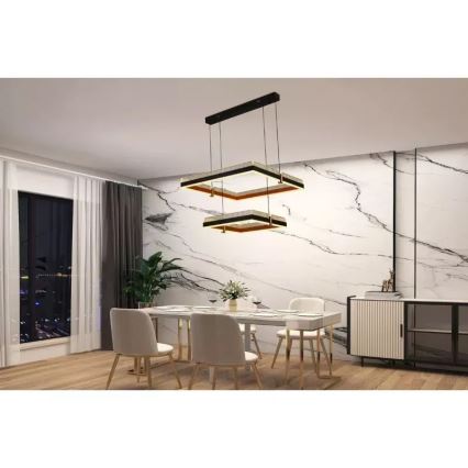 LED Fényerőszabályzós csillár kábellel LED/50W/230V 3000-6500K + távirányító