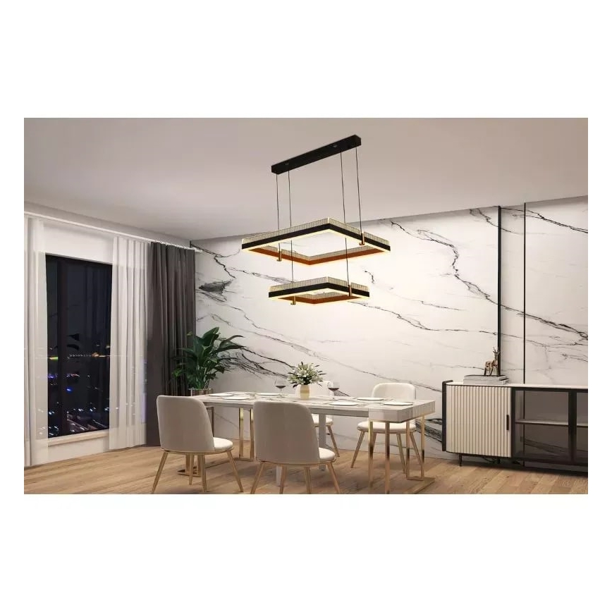 LED Fényerőszabályzós csillár kábellel LED/50W/230V 3000-6500K + távirányító