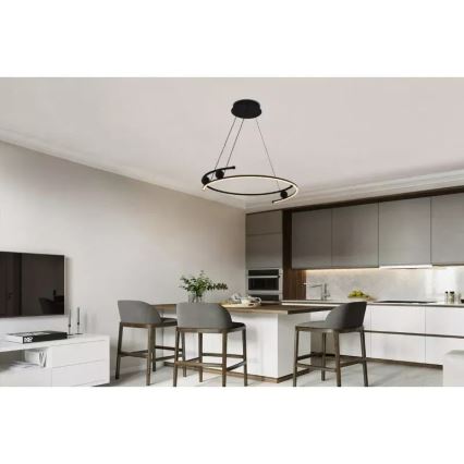 LED Fényerőszabályzós csillár kábellel LED/50W/230V 3000-6500K átm. 60 cm + távirányító