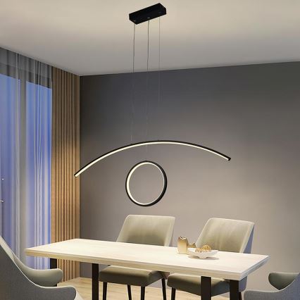 LED állítható fényerejű csillár kábelen LED/55W/230V 3000-6500K + távirányítóval