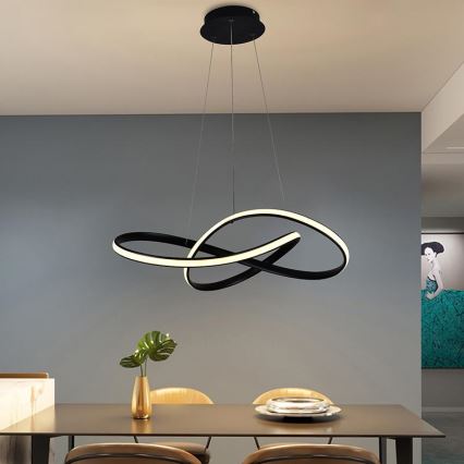 LED állítható fényerejű csillár kábelre szerelve LED/70W/230V 3000-6500K átm. 55 cm + távirányító