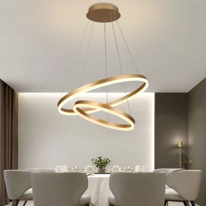 LED dimmelhető csillár kábelre szerelve LED/70W/230V 3000-6500K átm. 60 cm + távirányító