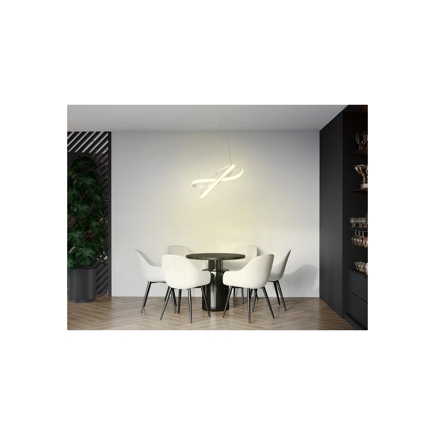 LED Fényerőszabályzós csillár kábellel LED/70W/230V 3000-6500K átm. 55 cm fehér + távirányító