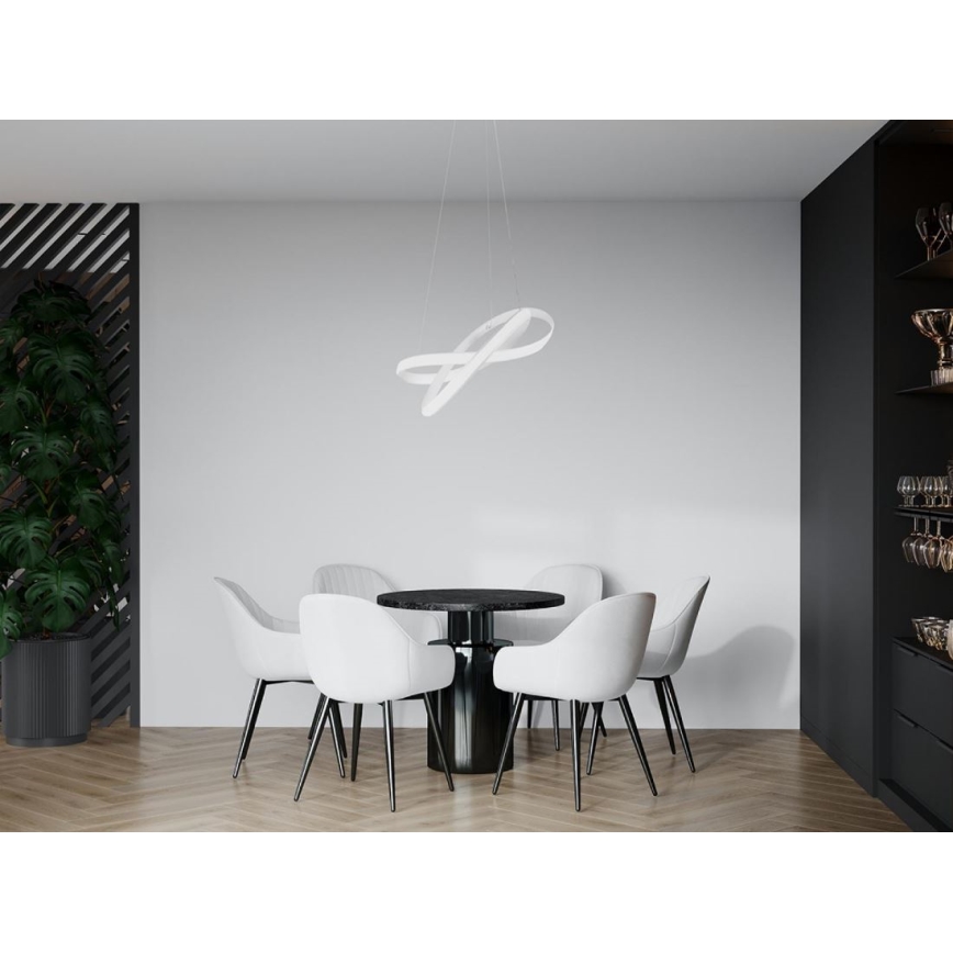 LED Fényerőszabályzós csillár kábellel LED/70W/230V 3000-6500K átm. 55 cm fehér + távirányító