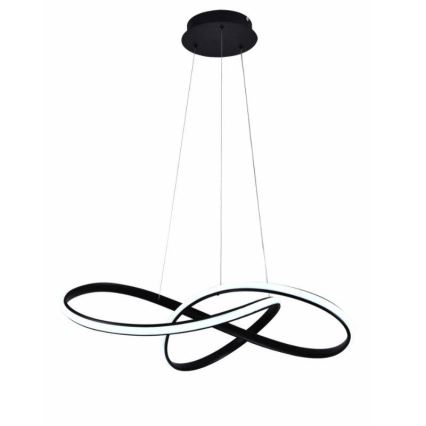 LED Fényerőszabályzós csillár kábelre szerelve LED/70W/230V 3000-6500K átm. 60 cm fekete + távirányító