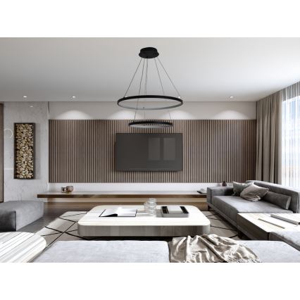 LED Fényerőszabályzós csillár kábellel LED/75W/230V 3000-6500K átm. 60 cm + távirányító