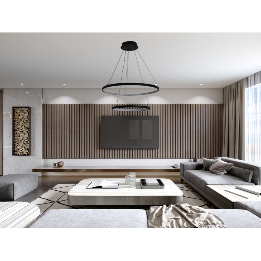 LED Fényerőszabályzós csillár kábellel LED/75W/230V 3000-6500K átm. 60 cm + távirányító