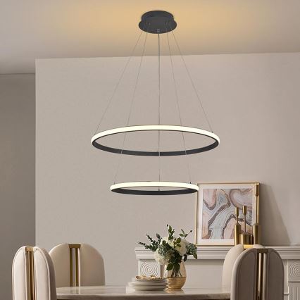 LED Fényerőszabályzós csillár kábellel LED/75W/230V 3000-6500K átm. 60 cm + távirányító