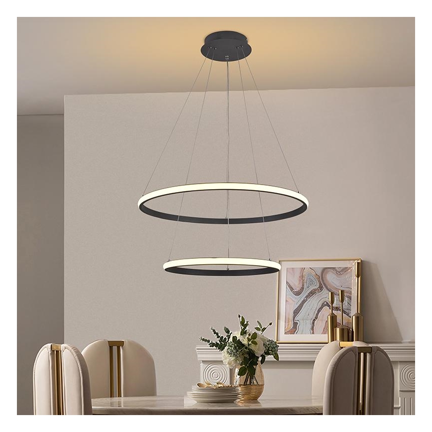 LED Fényerőszabályzós csillár kábellel LED/75W/230V 3000-6500K átm. 60 cm + távirányító