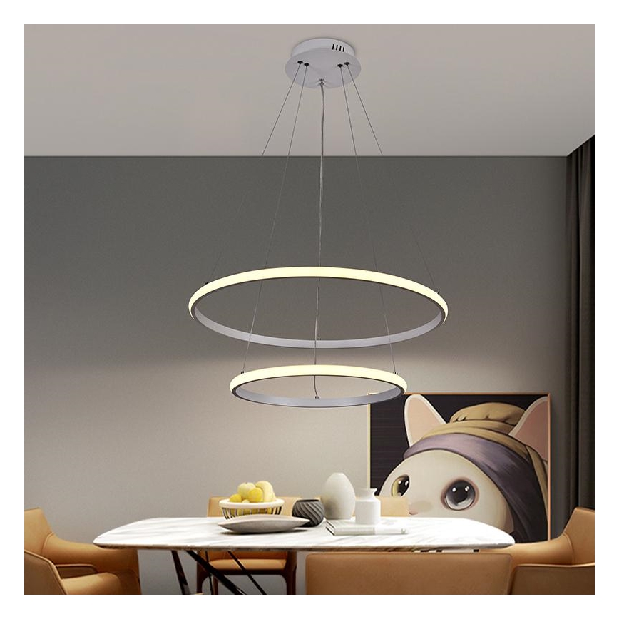 LED Fényerőszabályzós csillár kábellel LED/75W/230V 3000-6500K átm. 60 cm + távirányító