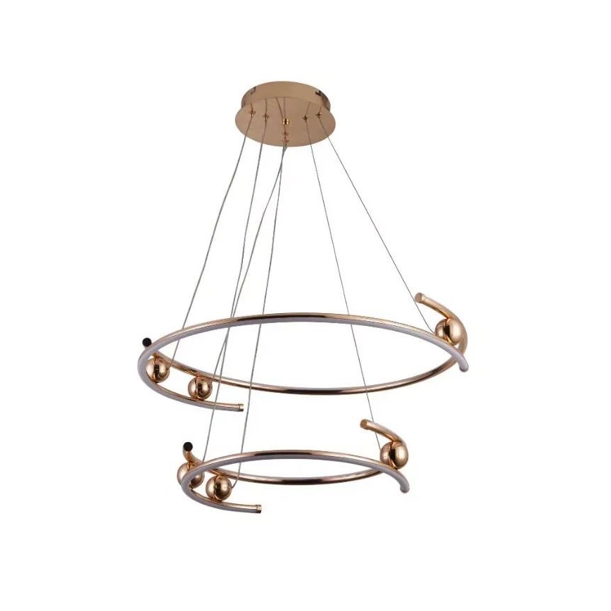 LED állítható fényerejű csillár kábelre szerelve LED/80W/230V 3000-6500K átm. 60 cm + távirányító