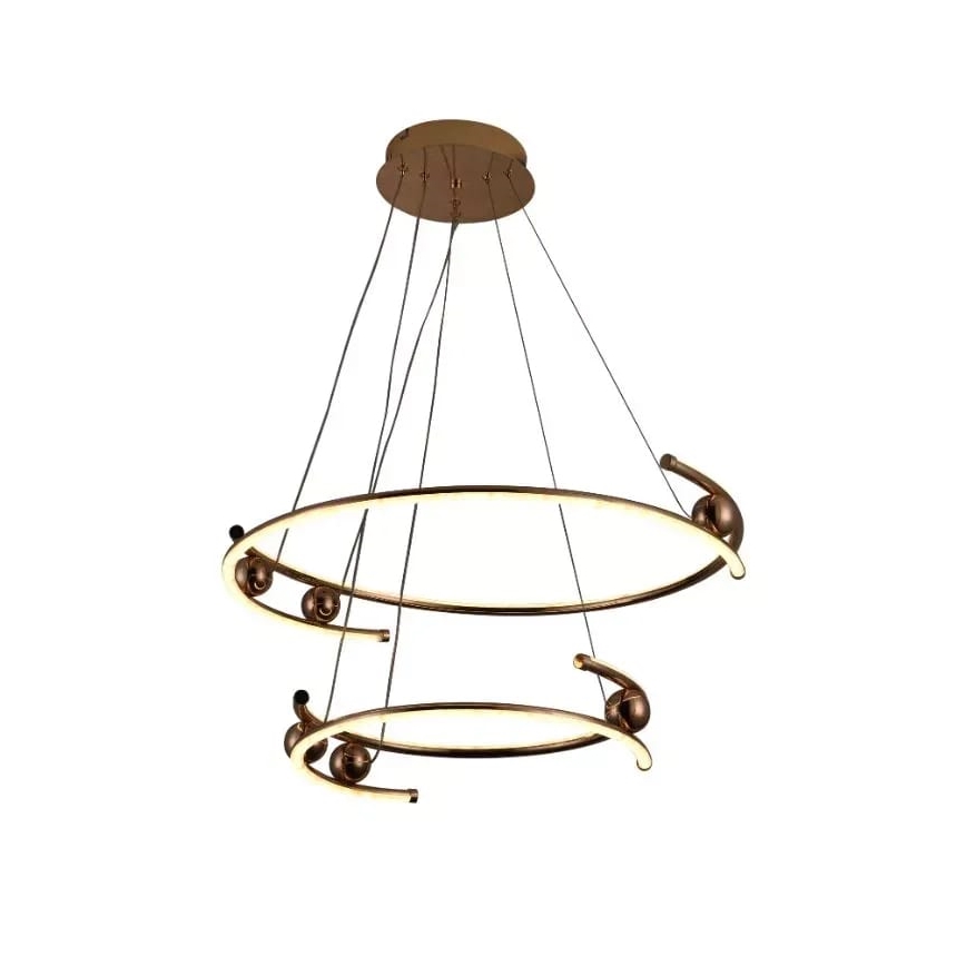 LED állítható fényerejű csillár kábelre szerelve LED/80W/230V 3000-6500K átm. 60 cm + távirányító